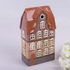Будинок-підсвічник коричнево-сірий, 25*14*8 см, кераміка - 1