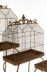 Клітка декоративна на ніжках (найменший розмір), 86x41x21,5 см, метал, колір іржа - 3