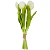 Букет тюльпанів, колір білий, 30 см, латекс - 1