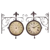 Настінний годинник + термометр, L 24.7 x D 9.8 x H 28.8 см, метал - 3