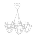 Підставка для яєць, 19*19 см, метал, колір білий