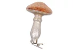 Прикраса «Гриб на кліпсі», 10 см, скло