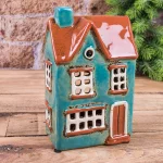 Будинок-підсвічник лазурний, 19*11*7 см, кераміка