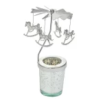 Підсвічник - карусель, 8*17 см, скло-метал