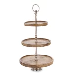 Етажерка на три яруса, 54x30x30, дерево манго-метал