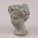 Кашпо з цементу Голова, 15*16*21 см