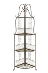 Полиця кутова, 57х41хВ158см, метал, колір коричневий