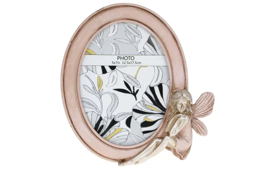 Рамка для фотографії овальна Фея, 21,5см, розмір фото - 12.5*17.5см, полістоун