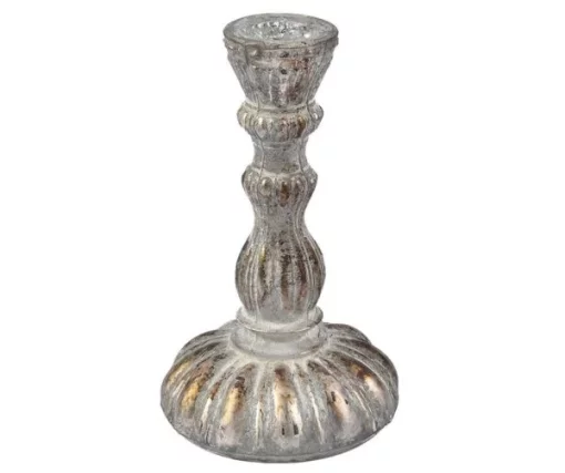 Підсвічник скляний у стилі барокко, 8*14 см