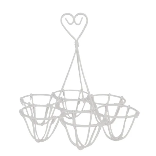 Підставка для яєць, 19*19 см, метал, колір білий