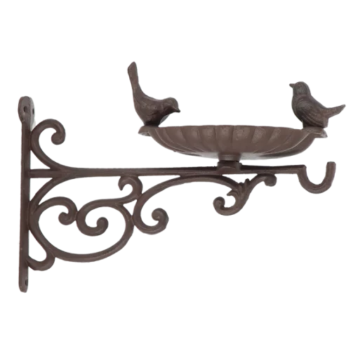 Гачок для кашпо з годівничкою, 23*35 см, чавун