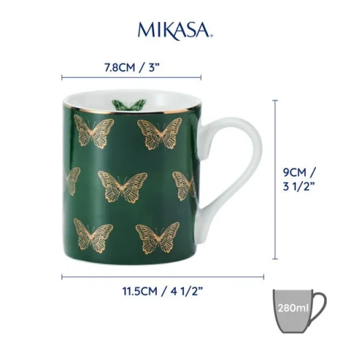 Чашка Mikasa Butterflies, 280 мл, порцеляна