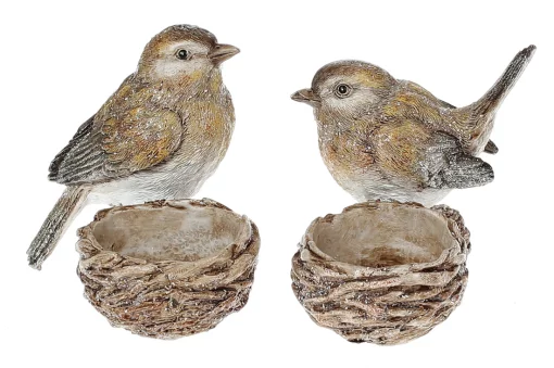 Статуетка-свічник &laquo;Пташка на гнізді&raquo;, 10 см, полістоун