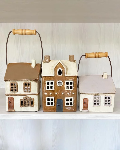 Будинок-підсвічник з ручкою, 12*12*9 см, кераміка