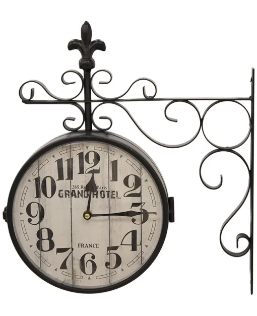 Годинник двосторонній Retro, 40,5x36x7 см, метал