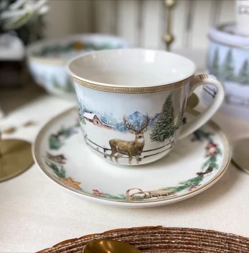 Чашка з блюдцем, 400 мл, порцеляна