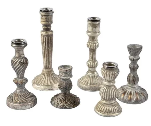 Підсвічник скляний у стилі барокко, 8*14 см