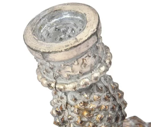 Підсвічник античний у стилі барокко, 8*10 см, скло