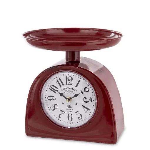 Годинник у вигляді вагів, 27*26*25 см, метал, колір червоний