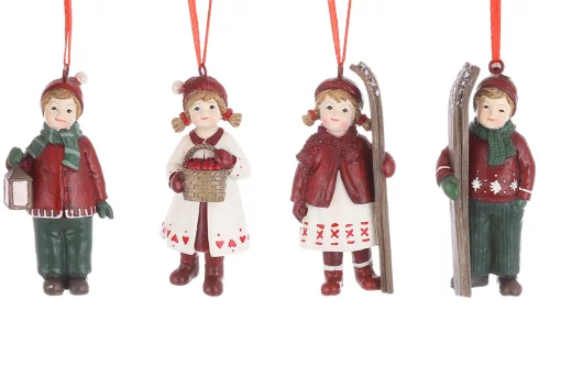 Декоративна підвіска Дітки, 4 дизайни, 9.6см, полістоун