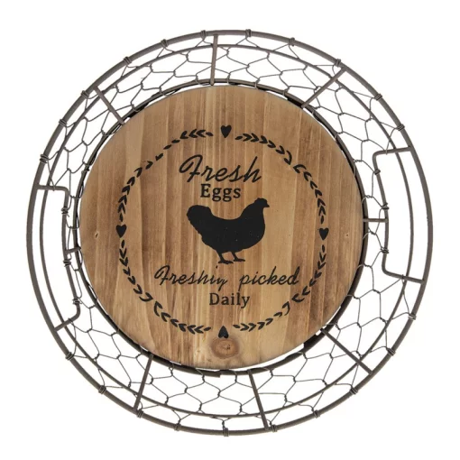 Корзина для зберігання, 26*8 см, метал-дерево