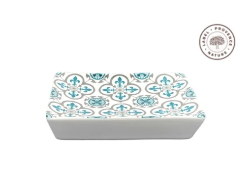 Мильниця Label Provence CERAMIQUE PLAT (12 x 8,5 x 2,5) Fleur De Lys Turquoise