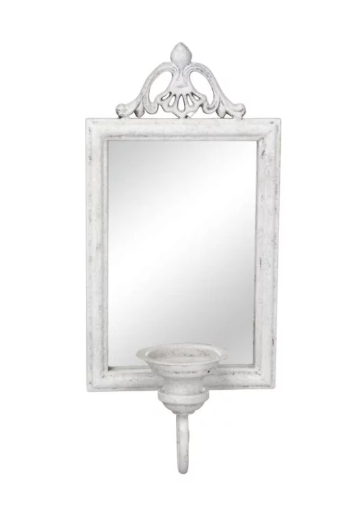 Дзеркало настінне з підсвічником, 23x14xH50см, метал