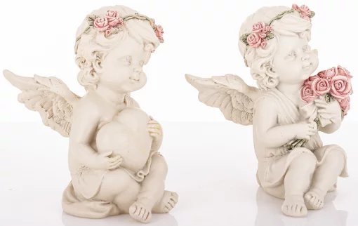 Ангелик з серцем, 12x11x12 см, пластокераміка