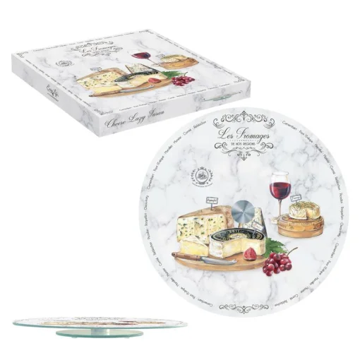 Блюдо на ніжці (обертається), 32 см, скло