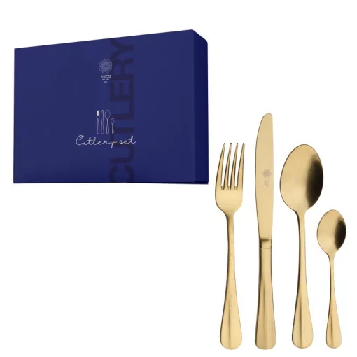 Набір столових приборів з 24 предметів: виделка, ніж, ложка, чайна ложка, сталь