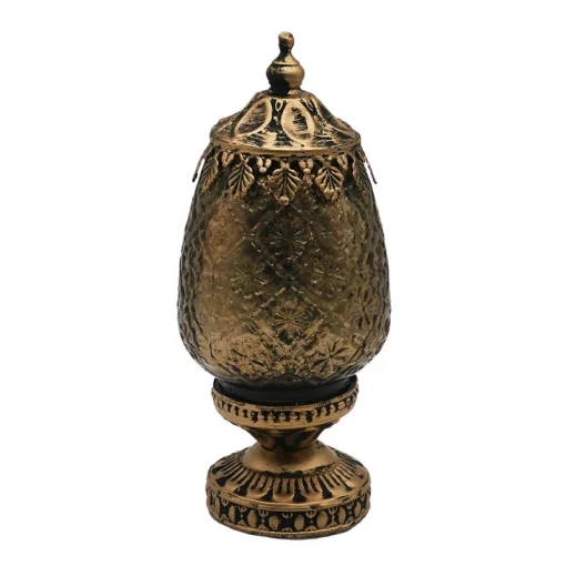 Ліхтар на ніжці з LED підсвіткою, 10X23 см, скло-метал