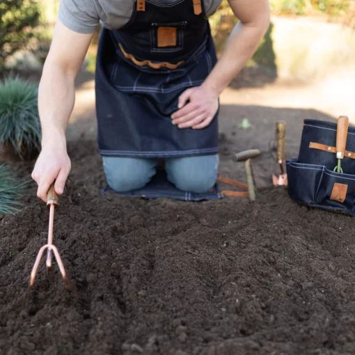 Граблі з мідним покриттям, 11,3 x 6 x 37,2 см, метал-дерево