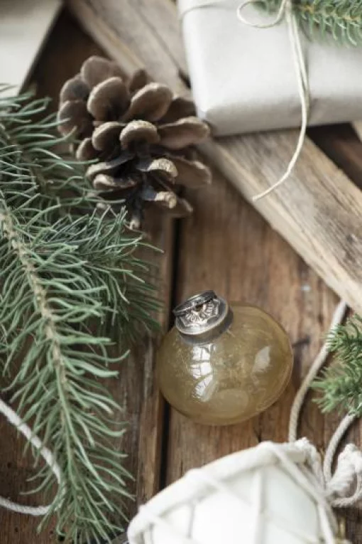 Набір скляних міні куль (8 шт.), 4*3 см, колір медовий