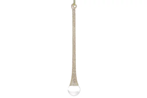 Ялинкова прикраса Бурулька, 15см, колір - шампань