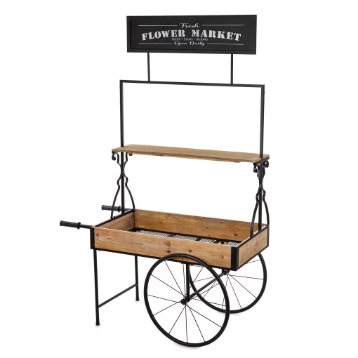 Поличка - квітник &laquo;Возик&raquo;, 179x112x60, метал-дерево
