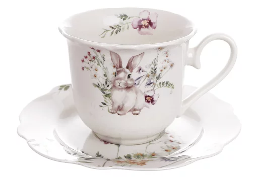 Набір порцеляновий для чаю Весняна історія, чашка 270мл з блюдцем