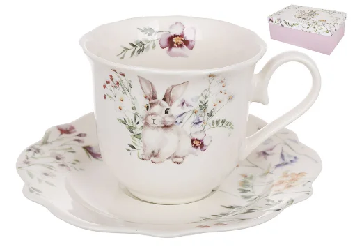 Набір (2шт) порцеляновий Spring Story: чашка 250мл з блюдцем