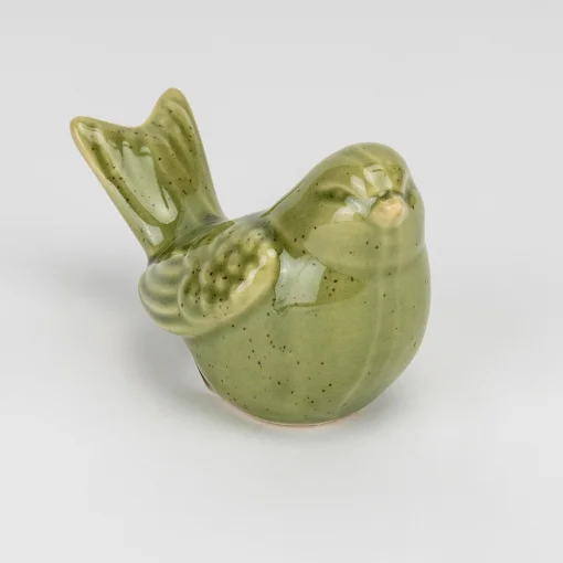 Фігурка "Пташка", світло-зелена, 8 см, кераміка