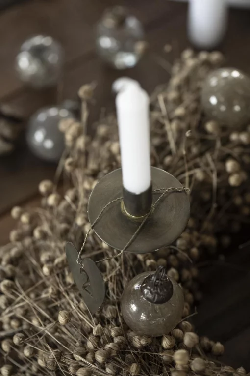 Набір скляних міні куль 4*3 см, колір Тихий туман