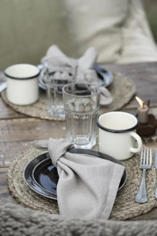 Килимок під тарілку, 35 см, натуральний джут