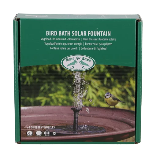 Сонячний фонтан для купання птахів, L 16 x D 16 x H 8.5 см