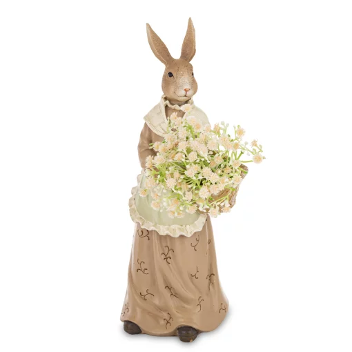 Статуетка &laquo;Кролиха з кошиком&raquo;, 31x13x14 см, полістоун