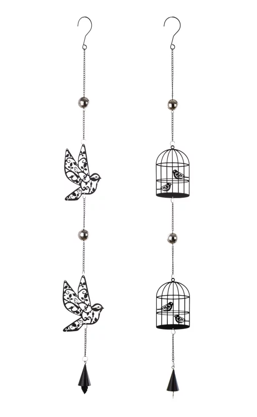 Підвіс з дзвоником, 87x13x3 см, метал, 2 вида